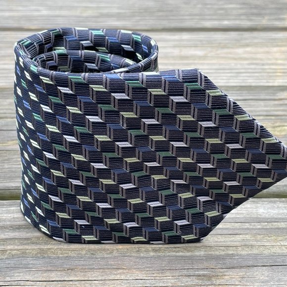 Villini Men Tie 100 Silk Neck Tie Classic Length T - Picture 6 of 9